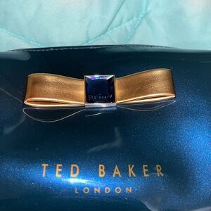 Ted Baker Shimmering Blue Bag with Gold Accent